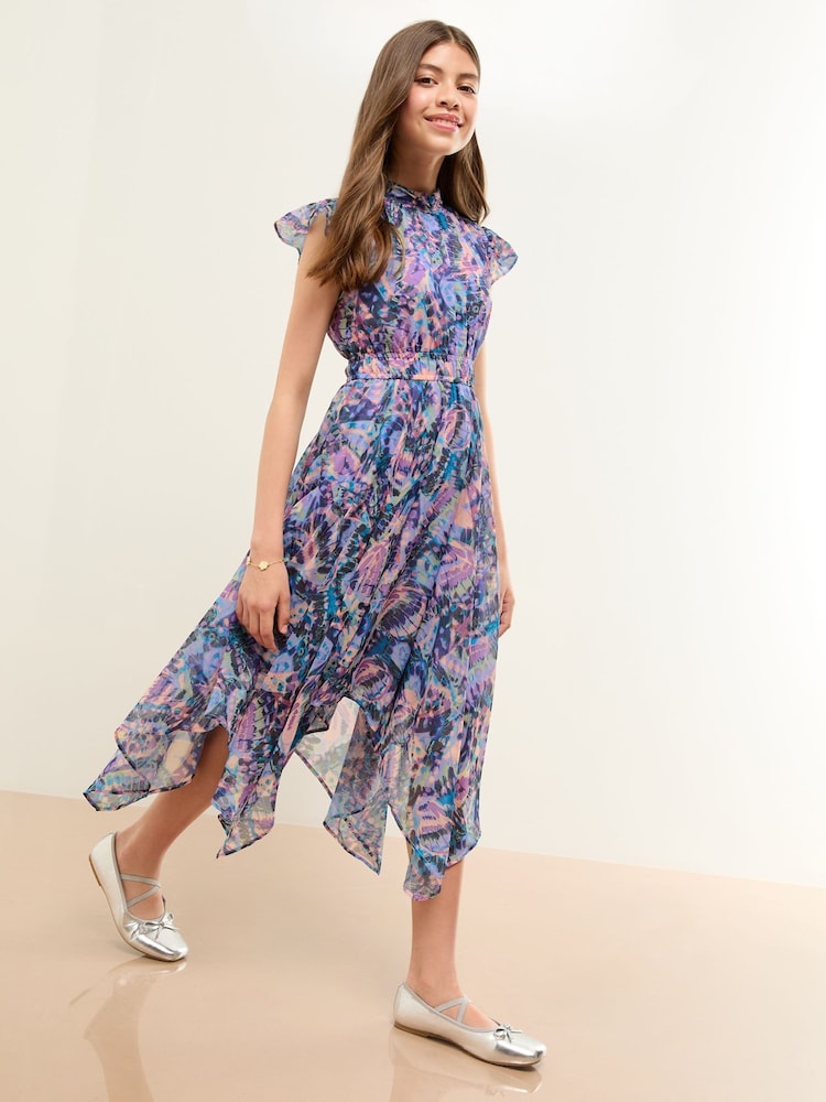 Lipsy Purple Hanky Hem Midi Dress (5-16yrs) - Image 1 of 4