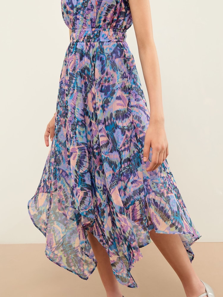 Lipsy Purple Hanky Hem Midi Dress (5-16yrs) - Image 2 of 4