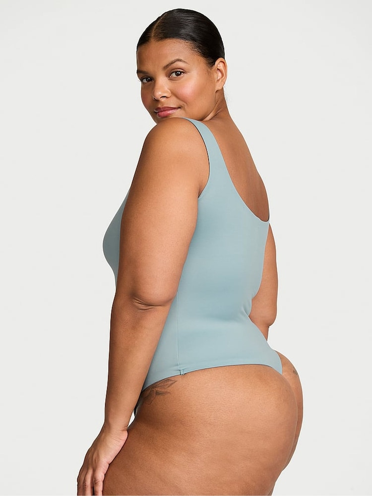 Victoria's Secret Jupiter Blue FeatherSoft™ Square Neck Tank Bodysuit - Image 2 of 3