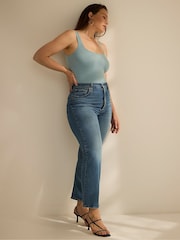 Victoria's Secret Jupiter Blue FeatherSoft™ Square Neck Tank Bodysuit - Image 2 of 2