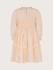 Monsoon Pink Elena Long Sleeve Floral Embroidered Tulle Dress - Image 2 of 3