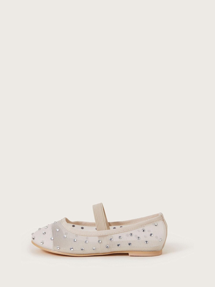 Monsoon Diamante Mesh Ballerina Flats - Bild 2 von 3 Monsoon Diamante Mesh Ballerina Flats - Bild 2 von 3