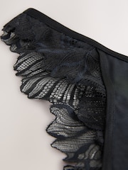 Lipsy Black Lace Brazillian Briefs - Image 7 of 7