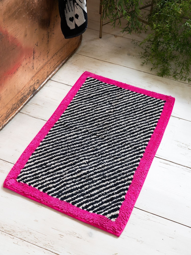 Rockett St George Multi Sandstripe 100% Cotton Bath Mat - Image 1 of 1