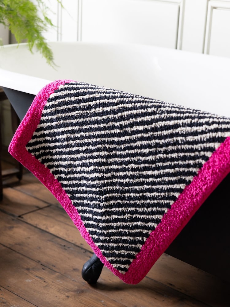 Rockett St George Multi Sandstripe 100% Cotton Bath Mat - Image 2 of 5