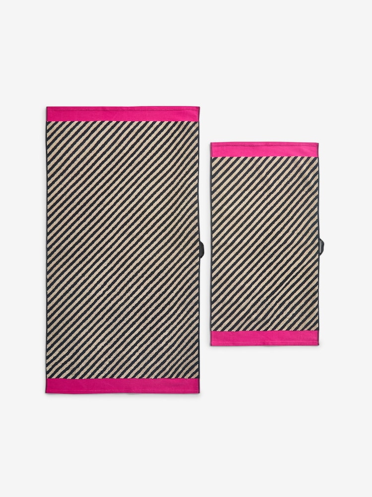 Rockett St George Multi Sandstripe 100% Cotton Towel - Image 4 of 4 Rockett St George Multi Sandstripe 100% Cotton Towel - Image 4 of 4