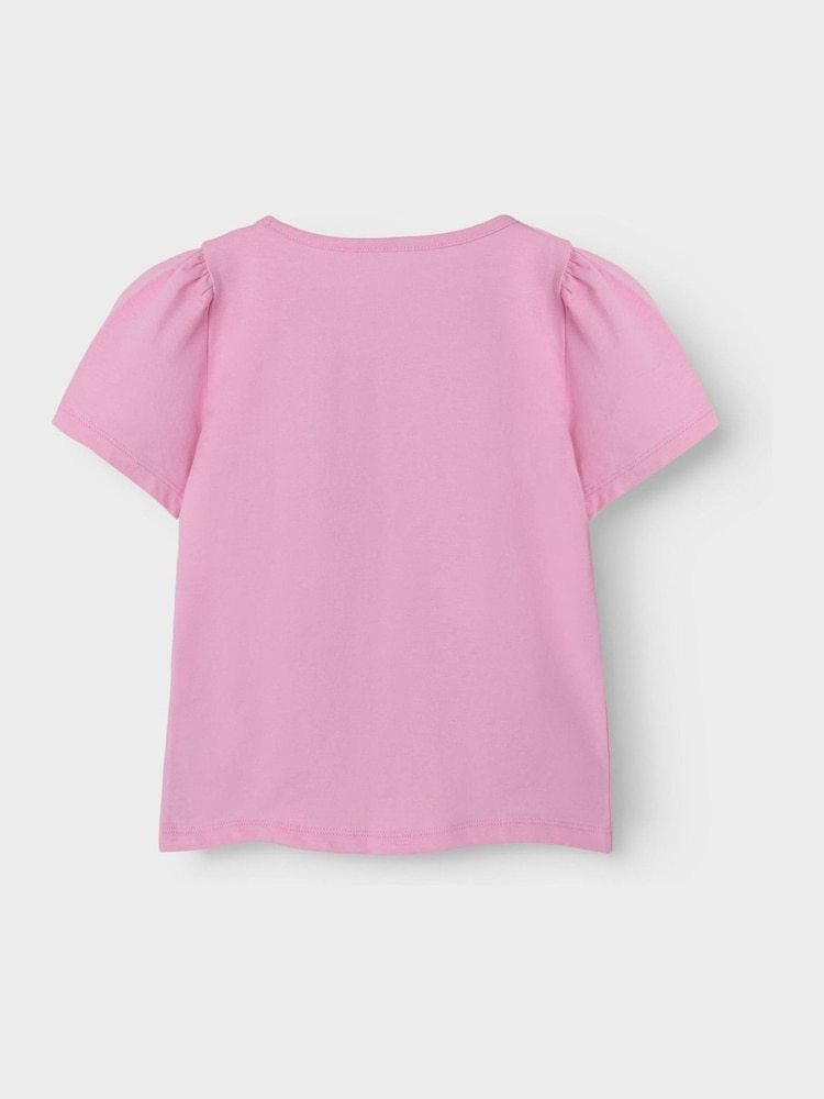 Name It Pink Bluey Short Frill Sleeve T-shirt - Image 2 of 2