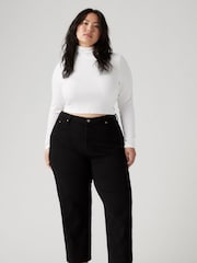 Levi's® Black Sprout Curve Ribcage Straight Jeans - Image 1 of 4