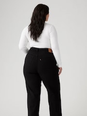 Levi's® Black Sprout Curve Ribcage Straight Jeans - Image 2 of 4