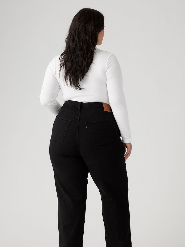 Levi's® Black Sprout Curve Ribcage Straight Jeans - Image 2 of 4