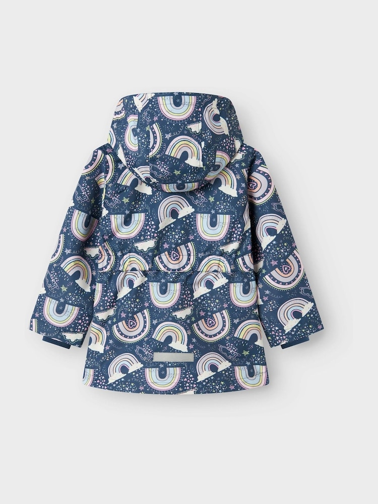 Name It Blue Rainbow Jacket with Detachable Hood - Image 2 of 3