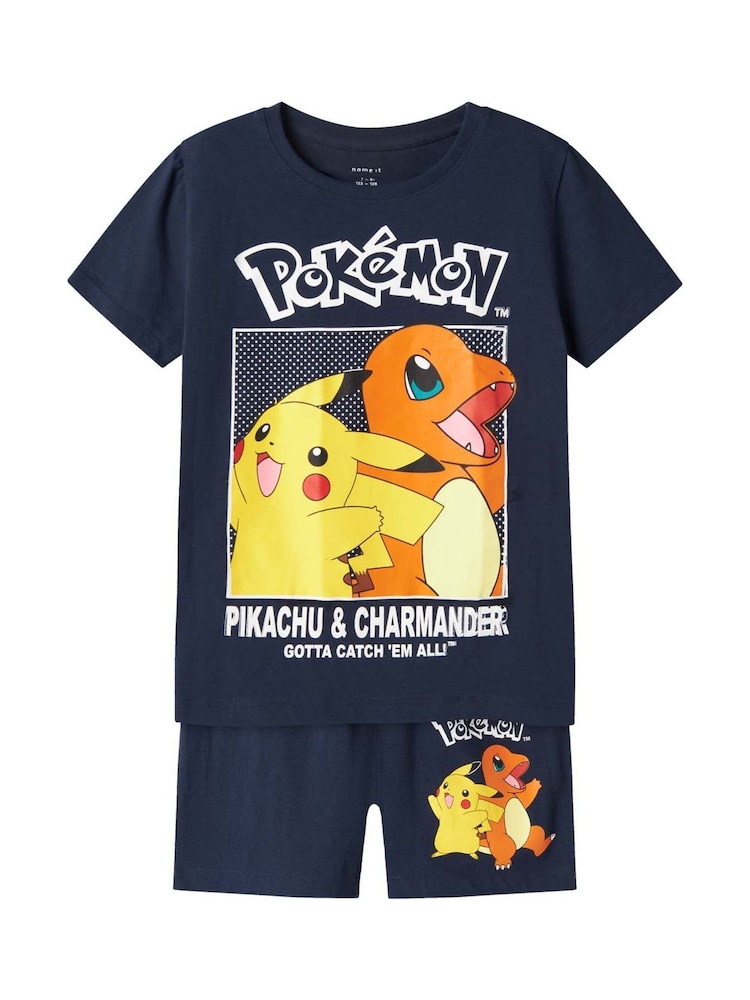 Name It Blue Pokemon Short Sleeve Pyjama Set - Image 2 of 5