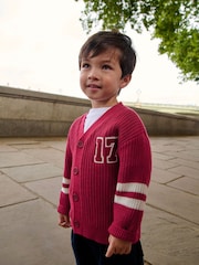 Red Varsity Character Cardigan (3mths-7yrs) - Image 1 of 11