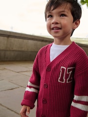 Red Varsity Character Cardigan (3mths-7yrs) - Image 4 of 11
