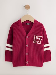 Red Varsity Character Cardigan (3mths-7yrs) - Image 7 of 11