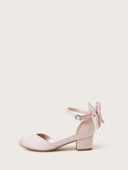 Monsoon Pink Sara Satin Bow Two-Part Heels - Image 2 of 3