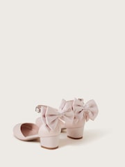 Monsoon Pink Sara Satin Bow Two-Part Heels - Image 3 of 3