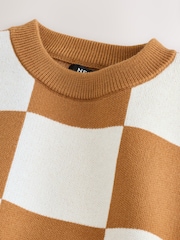 Tan Brown Knitted Crew Neck Jumper (3mths-7yrs) - Image 4 of 5