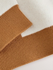 Tan Brown Knitted Crew Neck Jumper (3mths-7yrs) - Image 5 of 5