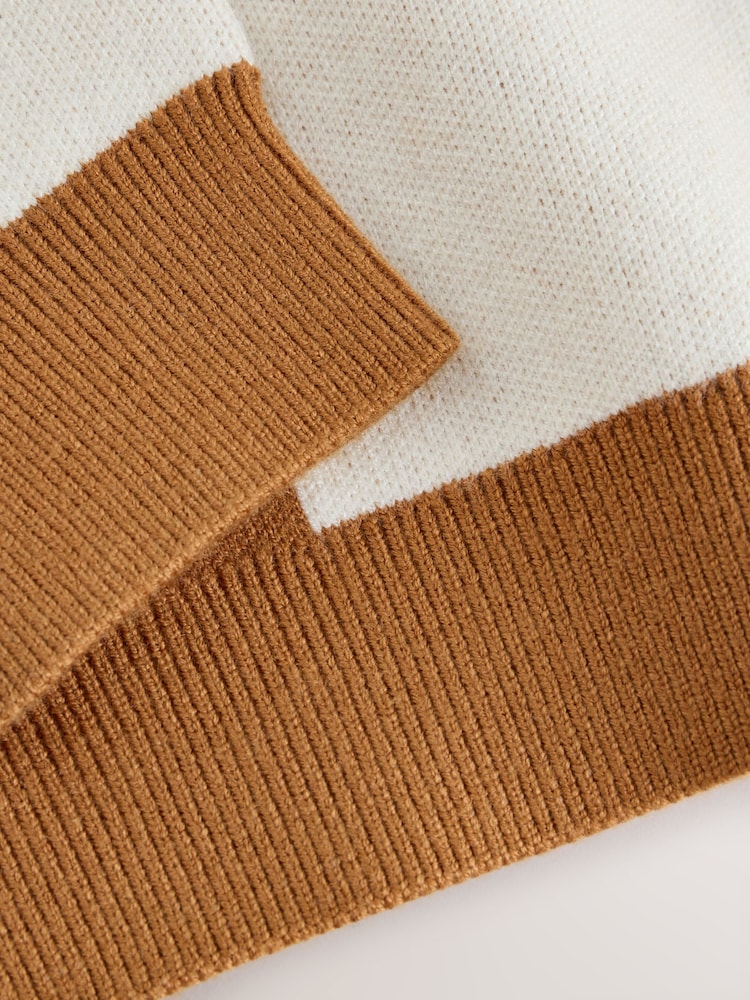 Tan Brown Knitted Crew Neck Jumper (3mths-7yrs) - Image 5 of 5