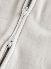 Grey Velour Two Way Zip Baby Sleepsuits 2 Pack (0-2yrs) - Image 11 of 13