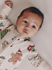 Multi Baby Christmas Character Sleepsuit (0mths-3yrs) - Image 2 of 11