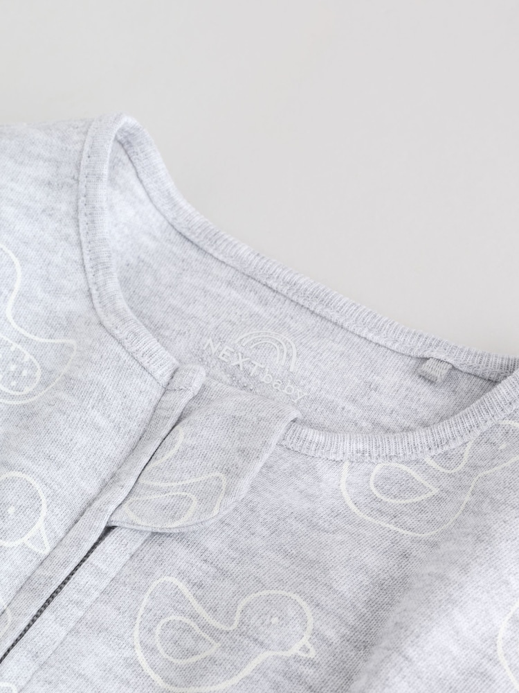 NEXT Lot De 3 Dors-Bien Zippés Imprimés Bébé - Pyjamas Chauds Et Confortables Avec Moufles Anti-Griffures (jusqu'à 3-6 Mois)
