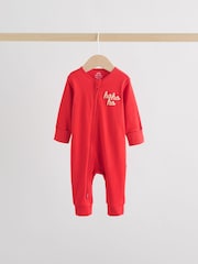 Rot - Baby Christmas Sleepsuits 3 Pack (0mths-3yrs) - Bild 4 von 18