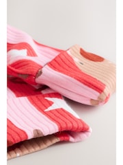 Pink Baby Christmas Reindeer Stripe Sleepsuit (0mths-3yrs) - Image 6 of 16
