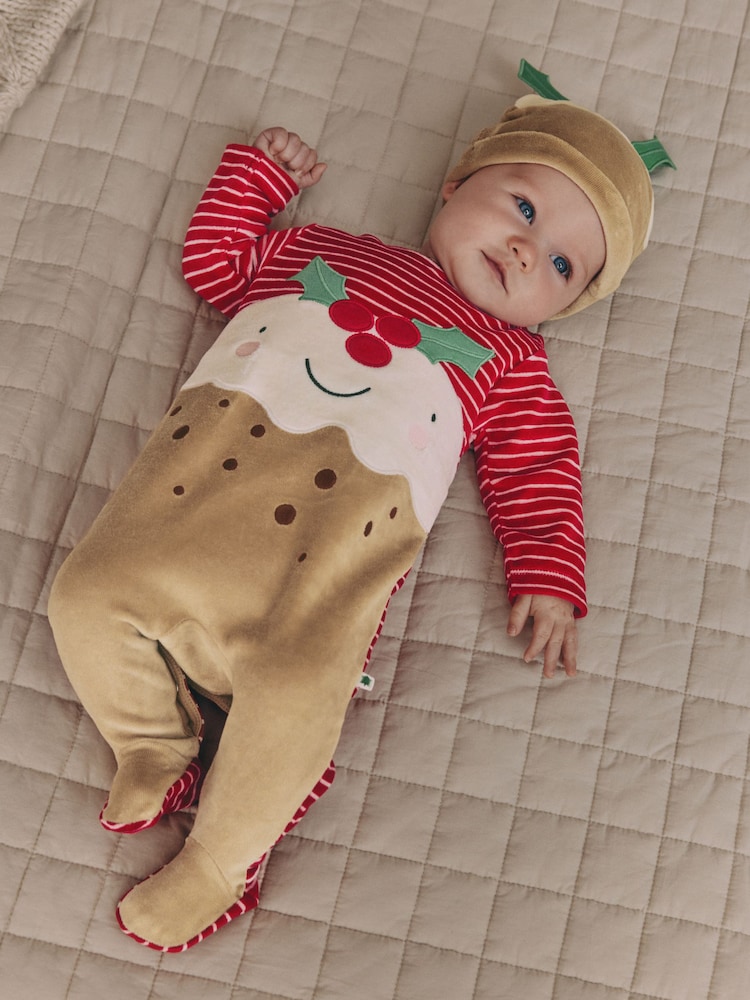 Brown Pudding Baby Christmas Dress Up Sleepsuit (0mths-2yrs) - Image 1 of 12 Brown Pudding Baby Christmas Dress Up Sleepsuit (0mths-2yrs) - Image 1 of 12