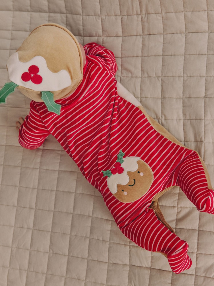 Brown Pudding - Baby Christmas Dress Up Sleepsuit (0mths-2yrs) - Bild 2 von 12