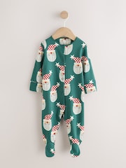 Green Santa Baby Christmas Family Sleepsuit (0mths-3yrs) - Image 6 of 12