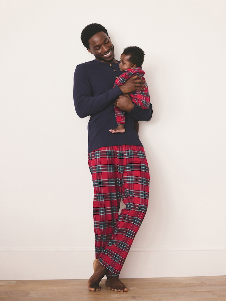 Buy Red Tartan Matching Family Christmas baby Sleepsuit (0mths