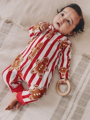 Red Gingerbread Matching Family Christmas Baby sleepsuit (0mths-3yrs) - Image 2 of 10
