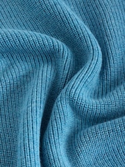 Blue With Stag Cotton Crew Neck Knitted Jumper (3-16yrs) - Image 3 of 4