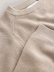 Neutral With Stag Cotton Crew Neck Knitted Jumper (3-16yrs) - Image 4 of 4
