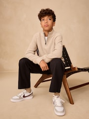 Neutral Utility Zip Neck Knitted Jumper (3-16yrs) - Image 3 of 8