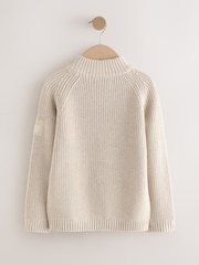 Neutral Utility Zip Neck Knitted Jumper (3-16yrs) - Image 6 of 8