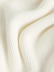 Ecru Cream Long Sleeve Textured Polo Shirt (3-16yrs) - Image 3 of 4