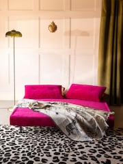 Rockett St George Luxe Needlecord Velvet Harrys Pink Mabel Large 2 Seater Sofabed - Image 2 of 5