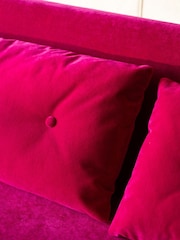 Rockett St George Luxe Needlecord Velvet Harrys Pink Mabel Large 2 Seater Sofabed - Image 3 of 5