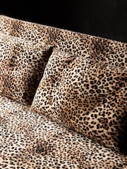 Rockett St George Leopard Print Love Velvet Mabel Large 2 Seater Sofabed - Image 4 of 5
