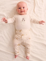 Purebaby Natural 100% Cotton Bodysuit and Leggings Set 2 Piece - Image 1 of 5