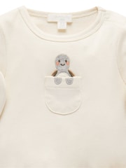 Purebaby Natural 100% Cotton Bodysuit and Leggings Set 2 Piece - Image 3 of 5