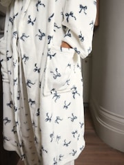 Monochrome Bows Supersoft Dressing Gown - Image 4 of 7