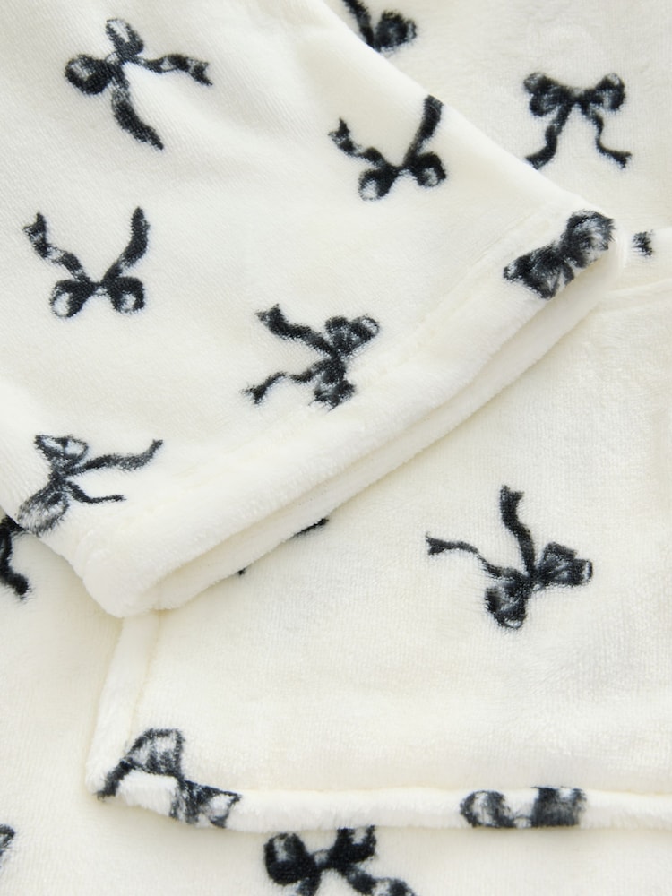 Monochrome Bows Supersoft Dressing Gown - Image 7 of 7