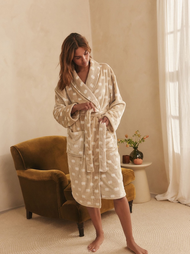 Oatmeal Pumpkins Supersoft Dressing Gown - Image 2 of 9