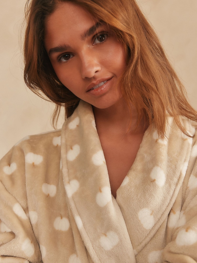 Buy Oatmeal Pumpkins Supersoft Dressing Gown from the Next UK