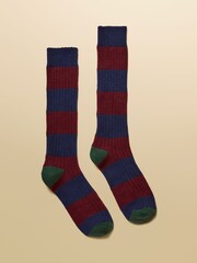 Joules Gibson Berry/Navy Cosy Socks - Image 2 of 4