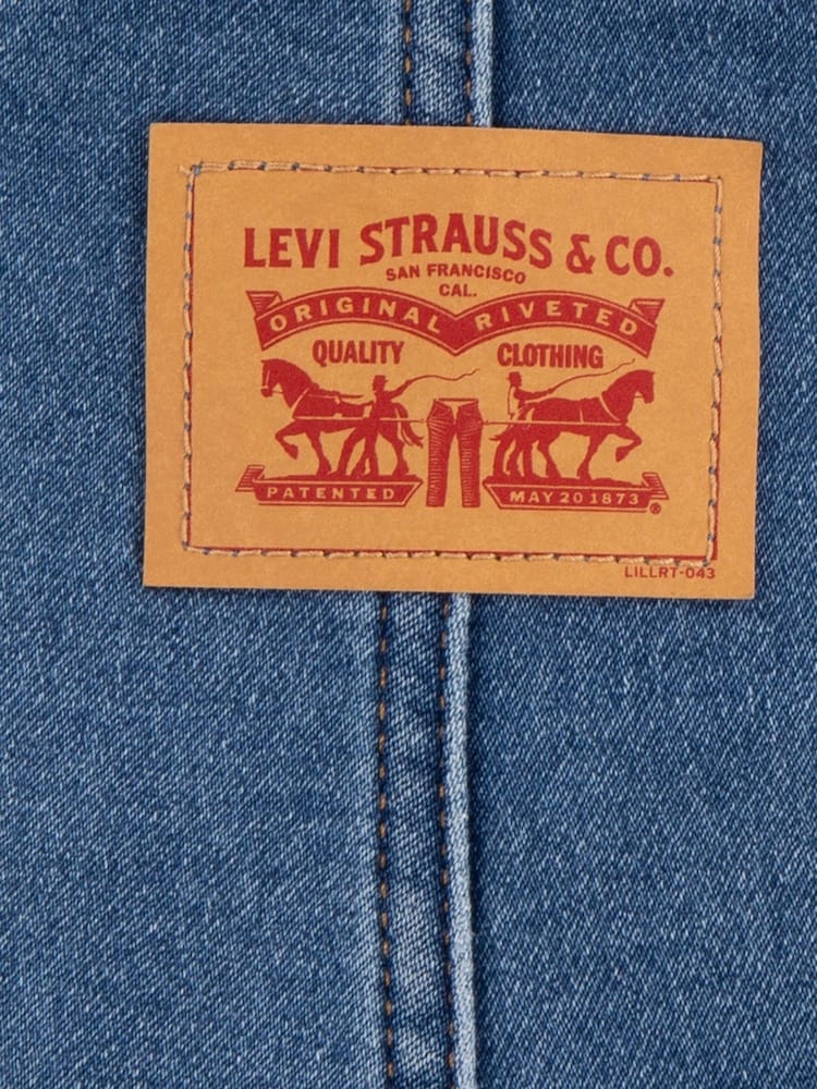 Levi's® Blue Baby Logo Denim Dungarees - Image 5 of 5